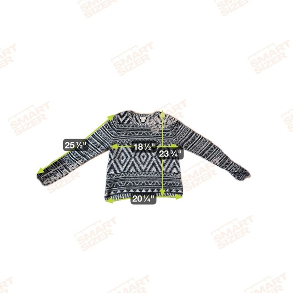 Lucky Brand Geometric Patterned Sweater - Black and White Size XL - Picture 5 of 7